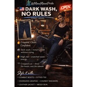 CROPPED CONFIDENT American Living High Rise Jeans Dark Wash  Size 10